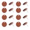 20 Pairs Walnut Wood Flat Round Shape Earring Findings 15mm Coconut Brown Dangle Stud Pendants with 304 Stainless Steel Pin for DIY Wooden Earrings Making